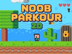 Гульня Noob Parkour 2D онлайн