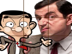 Гульня Mr Bean Tile Puzzle онлайн