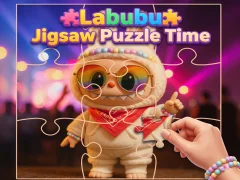 Гульня Labubu Jigsaw Puzzle Time онлайн