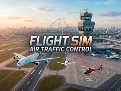 Гульня Flight Sim Air Traffic control онлайн