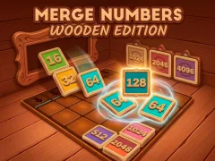 Гульня Merge Numbers Wooden Edition онлайн