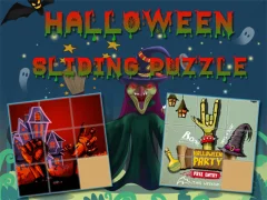 Гульня Halloween Sliding Puzzle онлайн