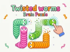 Гульня Twisted worms Brain Puzzle онлайн
