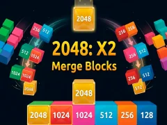 Гульня 2048 X2 Merge Blocks онлайн