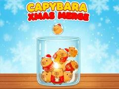 Гульня Capybara Xmas Merge онлайн