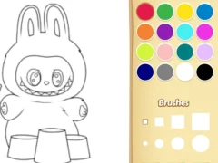 Гульня Easy Labubu Coloring Book онлайн