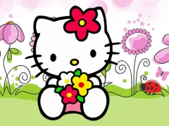 Гульня Hello Kitty Jigsaw онлайн