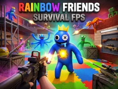 Гульня Rainbow Friends Survival FPS онлайн