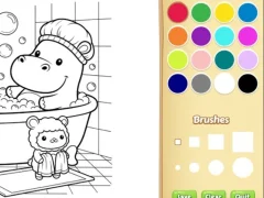 Гульня Cozy Friends Coloring Book for Kids онлайн