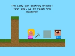 Гульня Lady And Nubik Build And Dig онлайн