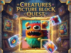 Гульня Creatures Picture Block Quest онлайн