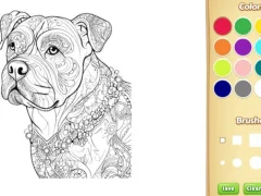 Гульня Dog Coloring Book for Adults онлайн
