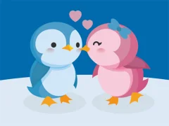 Гульня Cute Penguin Puzzle онлайн