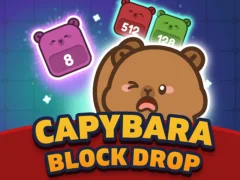Гульня Capybara Block Drop онлайн