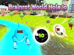 Гульня Brainrot World Hole io онлайн