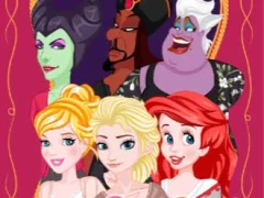 Гульня Princess vs Villain Face Swap онлайн