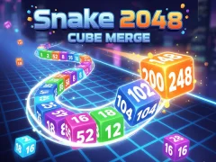 Гульня Snake 2048: Cube Merge онлайн