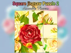 Гульня Square jigsaw Puzzle 2  Assemble Flowers онлайн