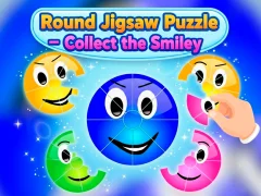 Гульня Round jigsaw Puzzle - Collect the Smiley онлайн