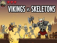 Гульня Vikings Vs Skeletons онлайн