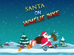 Гульня Santa On Wheelie Bike онлайн