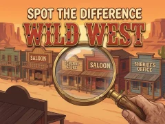 Гульня Spot The Difference Wild West онлайн