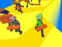 Гульня Stickman Planks Fall онлайн