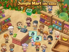 Гульня Jungle Mart idle game онлайн