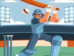 Гульня Pong Cricket онлайн