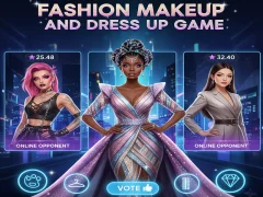 Гульня Fashion Makeup And Dress Up Game онлайн