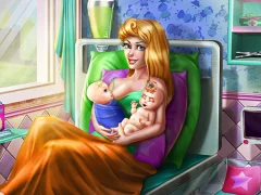 Гульня Sleepy Princess Twins Birth онлайн