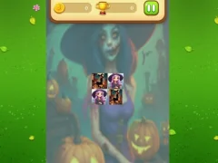 Гульня Halloween Witch Memory Match онлайн