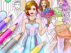 Гульня Wedding Coloring Dress Up онлайн