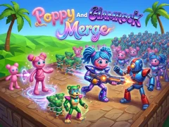 Гульня Poppy And Glamrock Merge онлайн