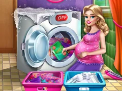 Гульня Mommy washing clothes онлайн