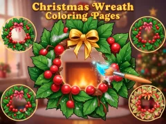 Гульня Christmas Wreath Coloring Pages онлайн