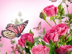 Гульня Butterflies Puzzle онлайн