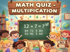Гульня Math Quiz - Multiplication онлайн