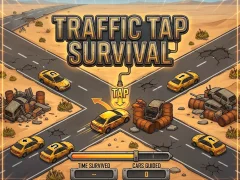 Гульня Traffic Tap Survival онлайн