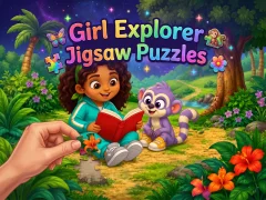 Гульня Girl Explorer Jigsaw Puzzles онлайн