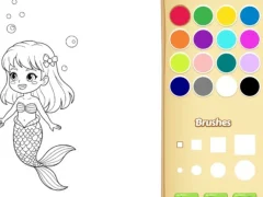 Гульня Mermaid Coloring Book For Kids онлайн