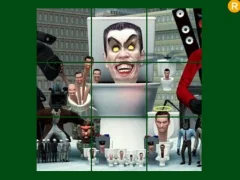 Гульня Skibidi Toilet Sliding Puzzle онлайн