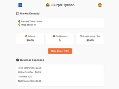 Гульня Jburger Tycoon онлайн