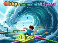 Гульня Obby: Tsunami +1 speed онлайн