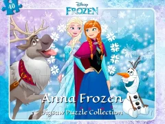 Гульня Anna Frozen Jigsaw Puzzle Collection онлайн