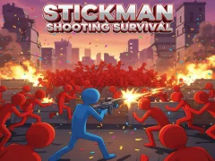 Гульня Stickman Shooting Survival онлайн