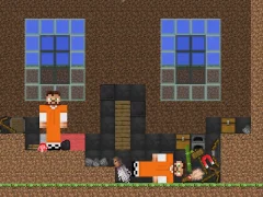 Гульня Escape from the prison in Mineblock! Destruction! онлайн