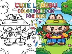 Гульня Cute Labubu Coloring Book for Kids онлайн