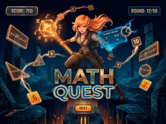 Гульня MathQuest онлайн