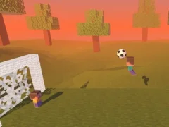 Гульня Block Head Soccer онлайн